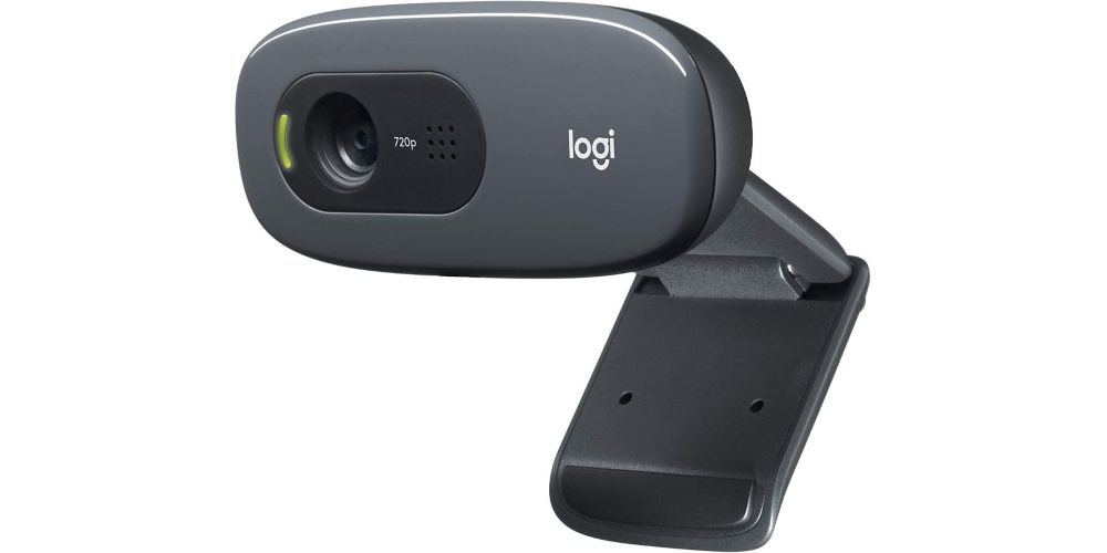 The Logitech C270 Webcam with built-in microphone