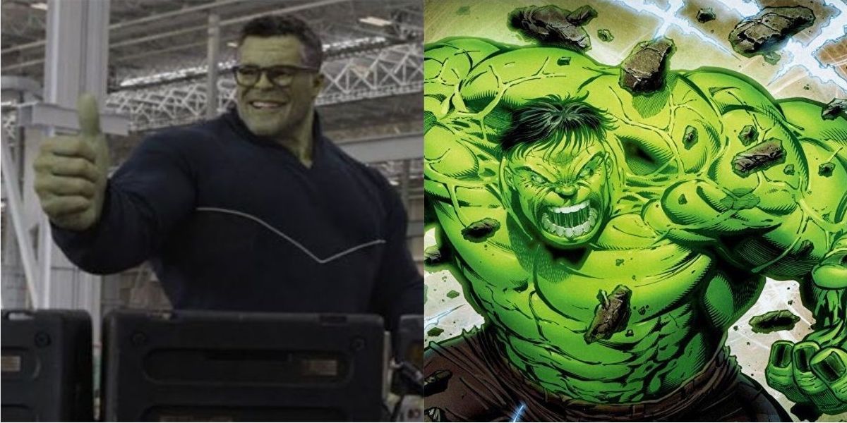MCU Hulk and Comic Hulk