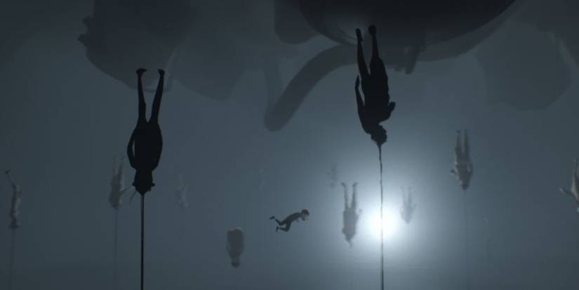 The boy from Inside swimming.