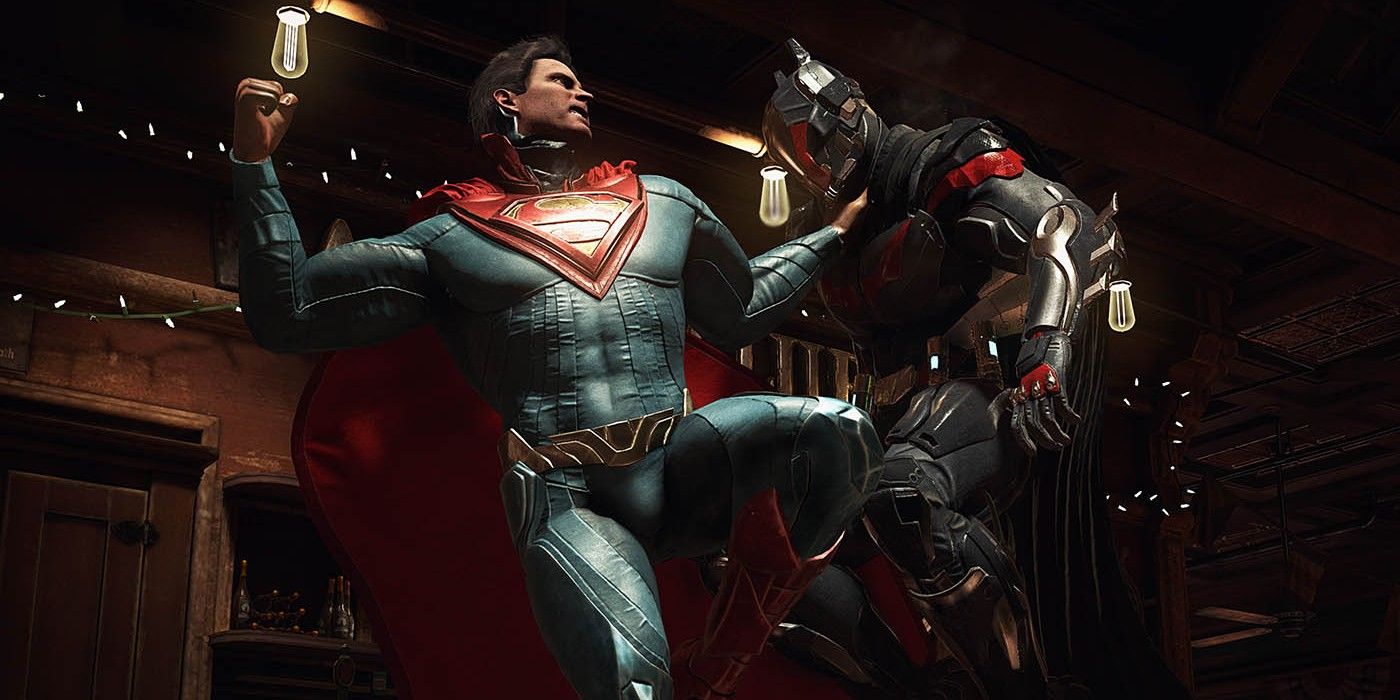 Batman and Superman fight in Injustice 2