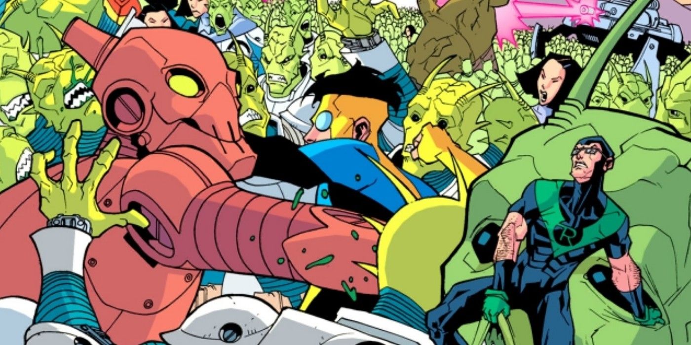 Teen Team fights Flaxan invasion in Invincible comics