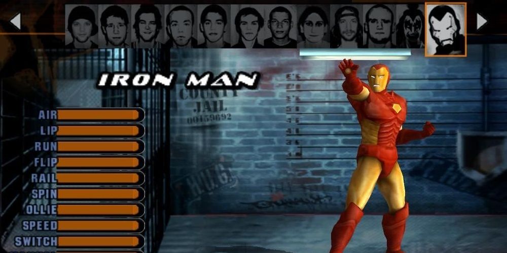 Iron Man appearing in Tony Hawk's Underground