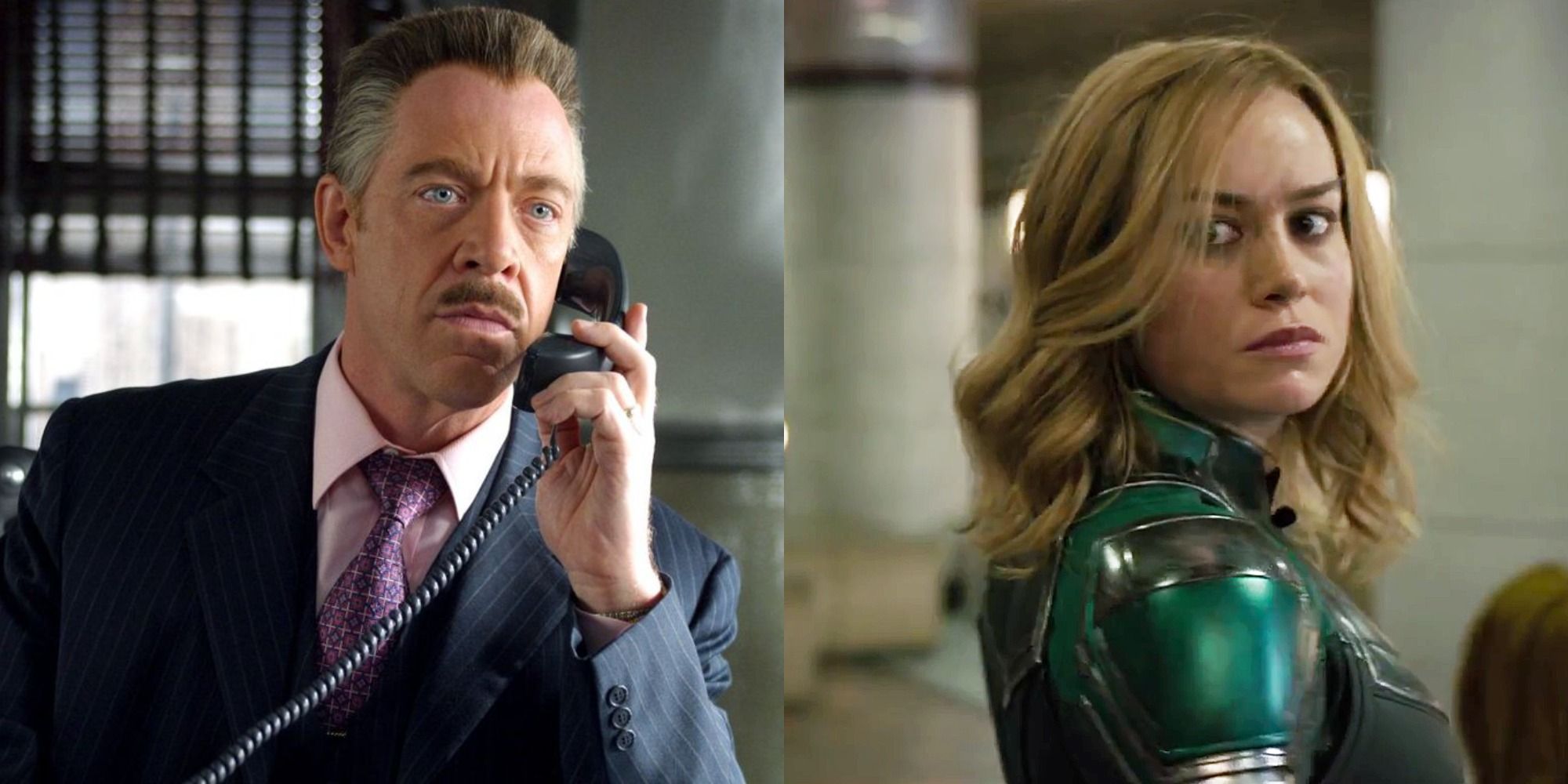 J.K Simmons Brie Larson split image