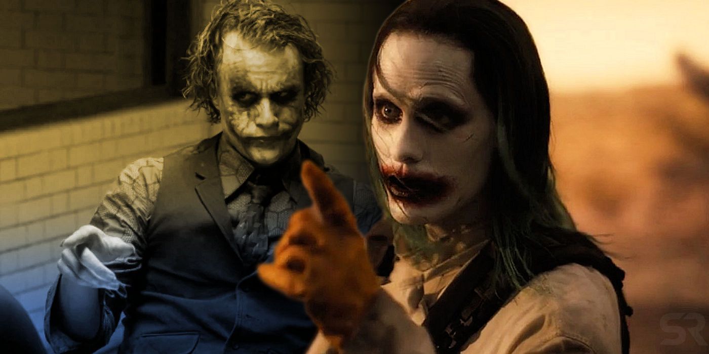 Jared Leto and Heath Ledger as Joker