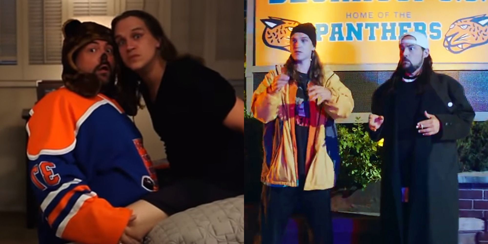 Jay and Silent Bob re-enacting the bear man scene from The Shining and their cameo in Drake's I'm Upset video