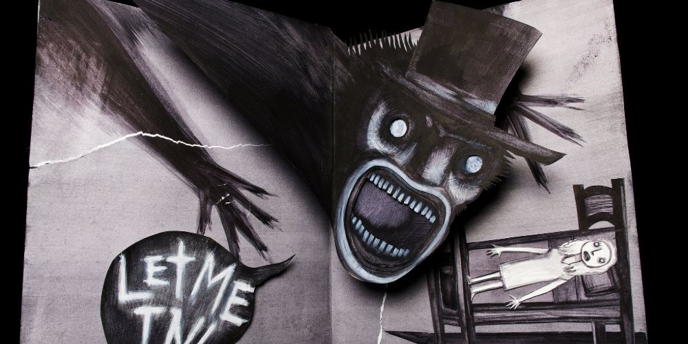 The Babadook drawing scaring a kid in bed