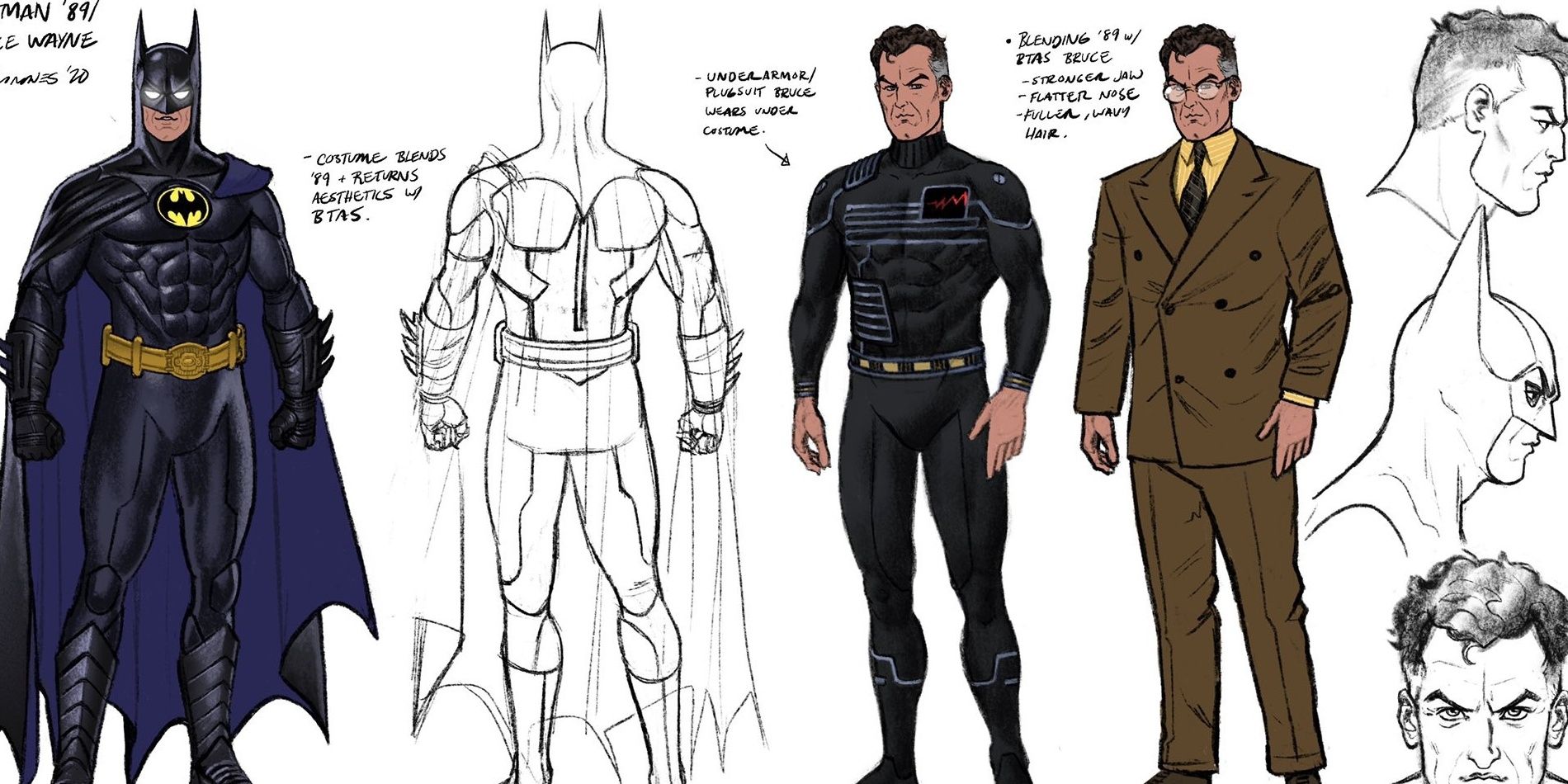 Character design of Bruce Wayne/Batman for the upcoming Batman '89 comic book series