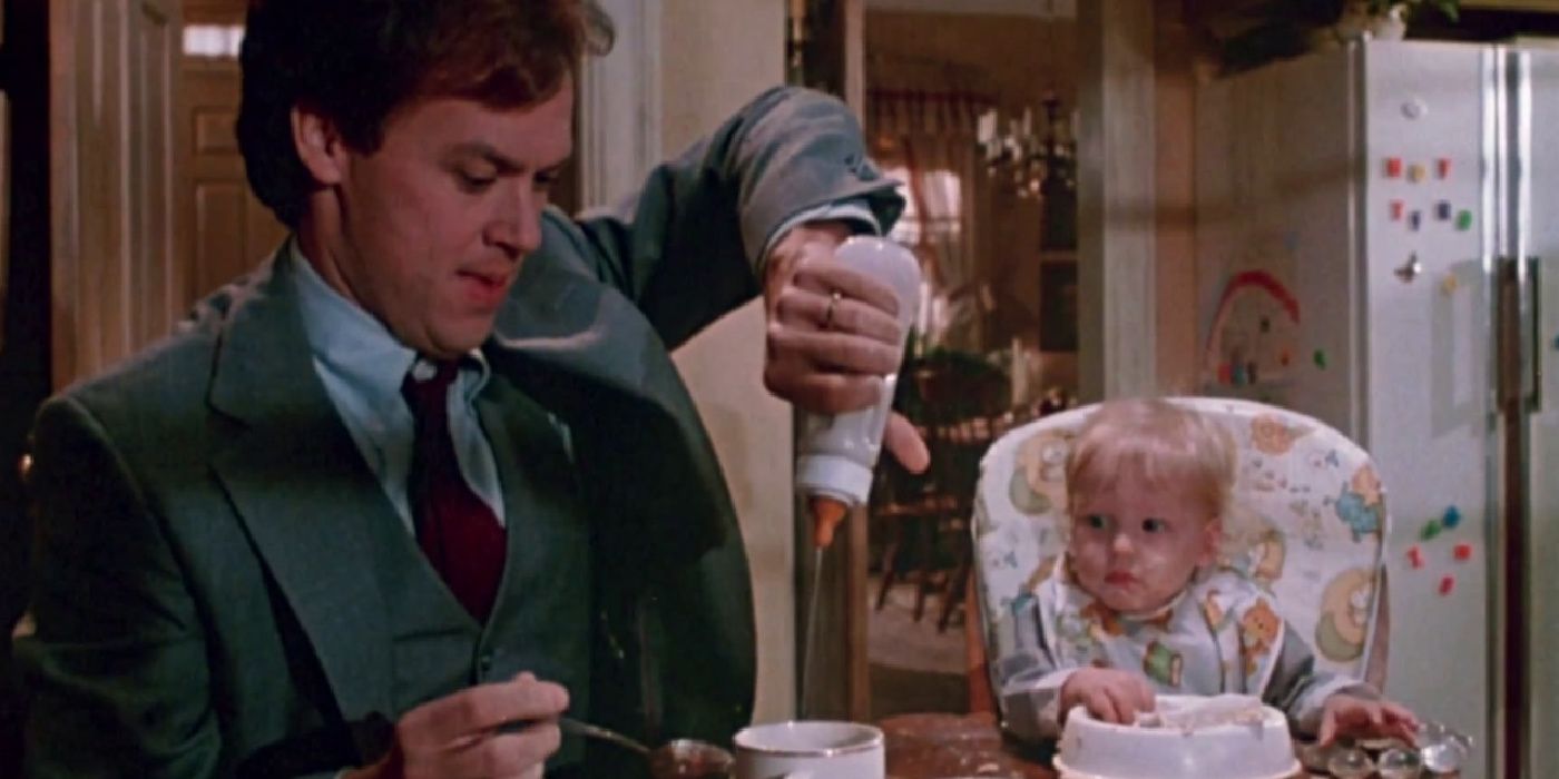Jack pouring formula into a cup in Mr Mom