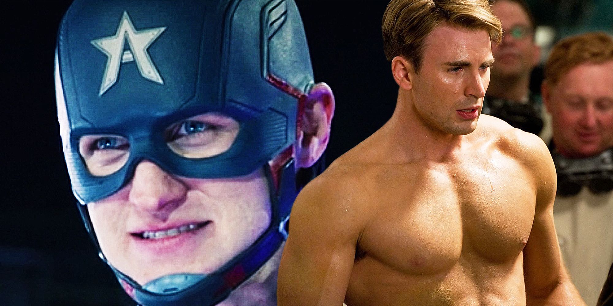 John Walker and Steve Rogers as Captain America in the MCU