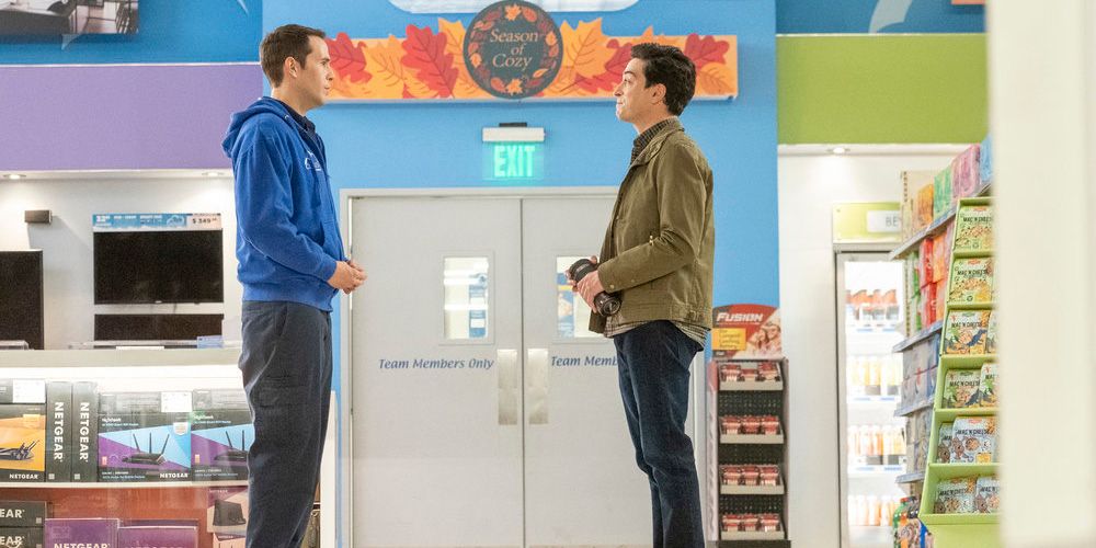 Jonah and Marcus talk face to face in the store
