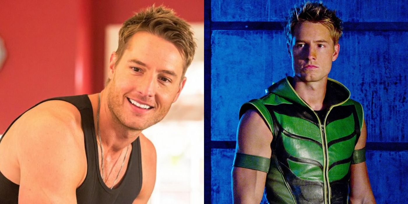 Justin Hartley in This Is Us and Smallville.