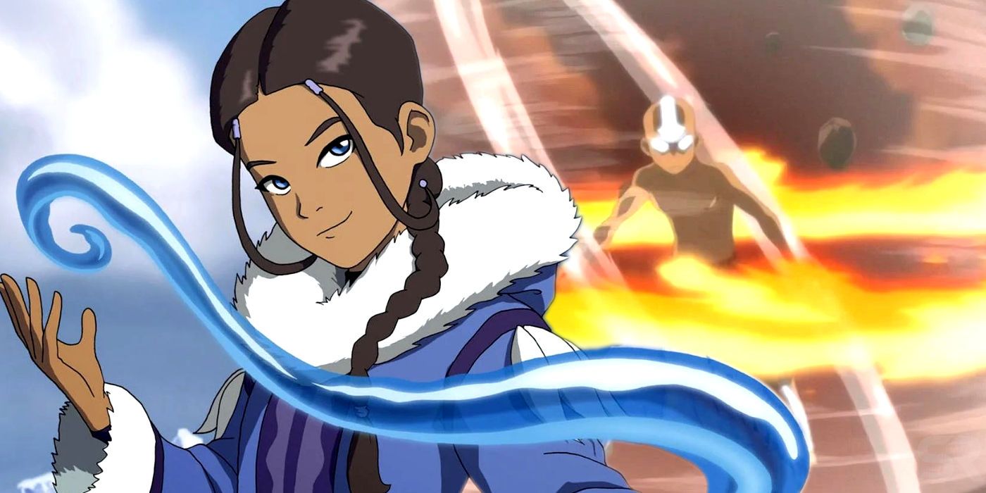 Katara and Aang in the Avatar State