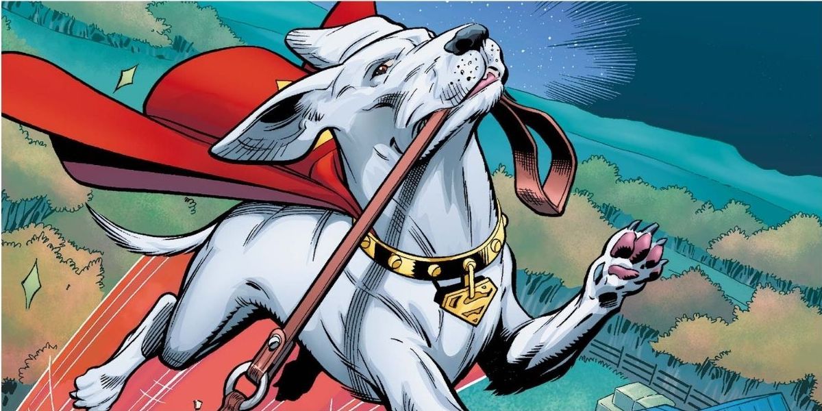 Krypto the Superdog flies away from Earth