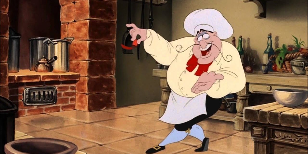 Chef Louis in the kitchen from The Little Mermaid