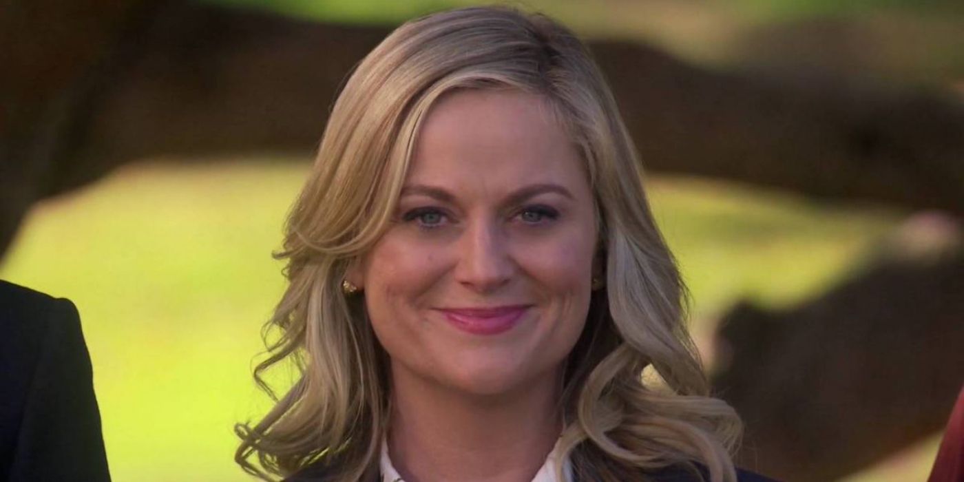 Leslie Knope smiling in Parks and Rec
