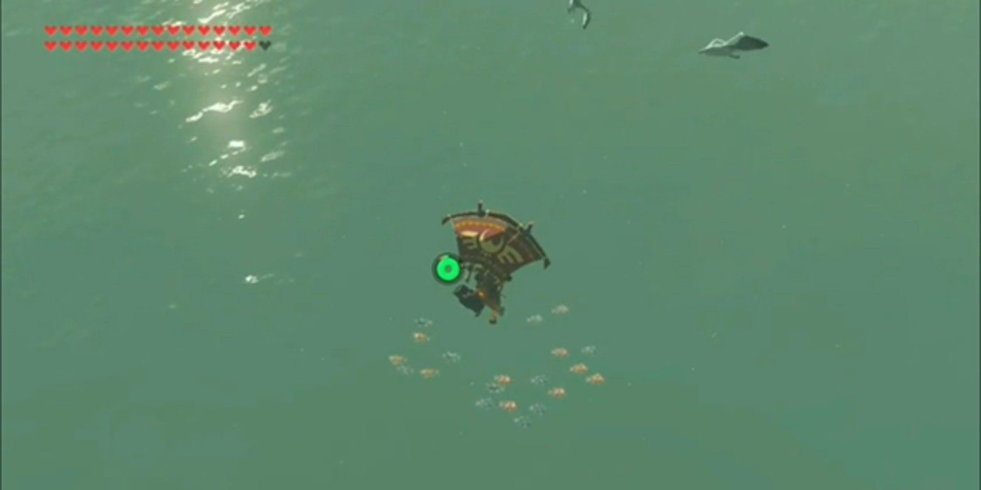 Link Fishing With Shock Arrows In Breath of the Wild