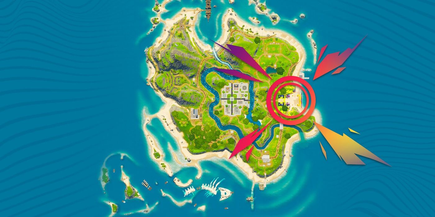 The location of the Kaskade concert in Fortnite.