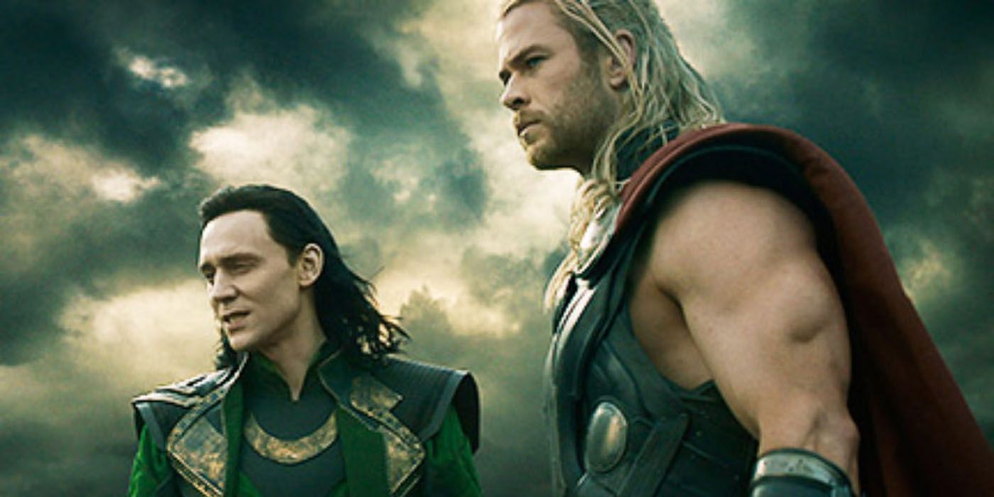 Loki and Thor fight side by side in The Dark World.