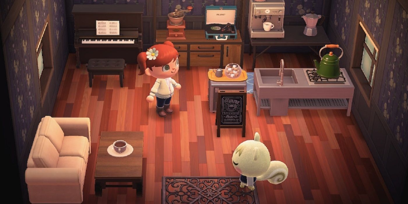 Marshal talking to the player in his Home in Animal Crossing New Horizons