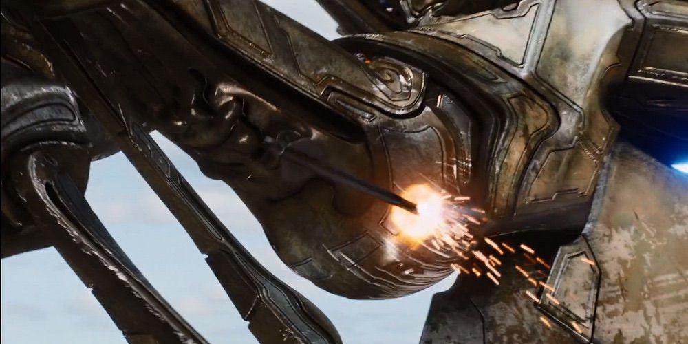 Hawkeye's Thermal Arrow Burning Into A Chitauri Chariot From The Avengers