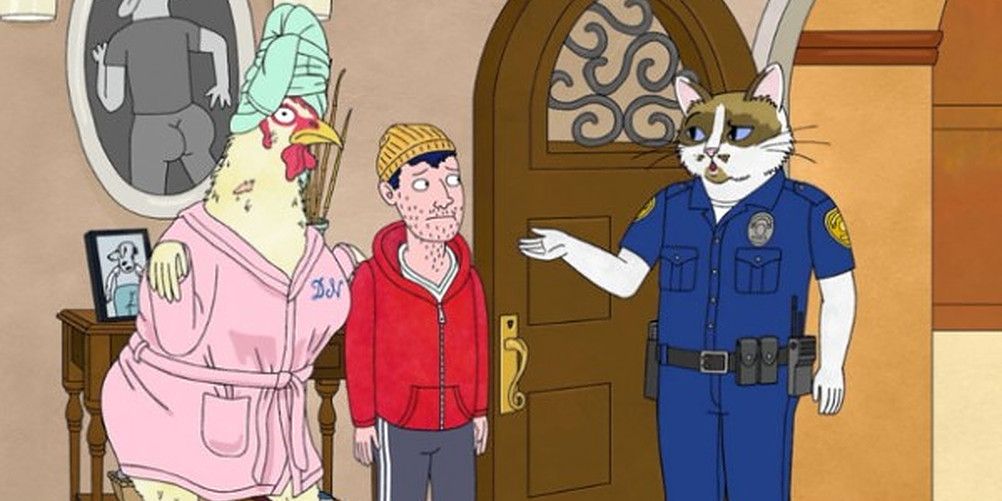 Meow Meow Fuzzyface looking for Becca in BoJack Horseman