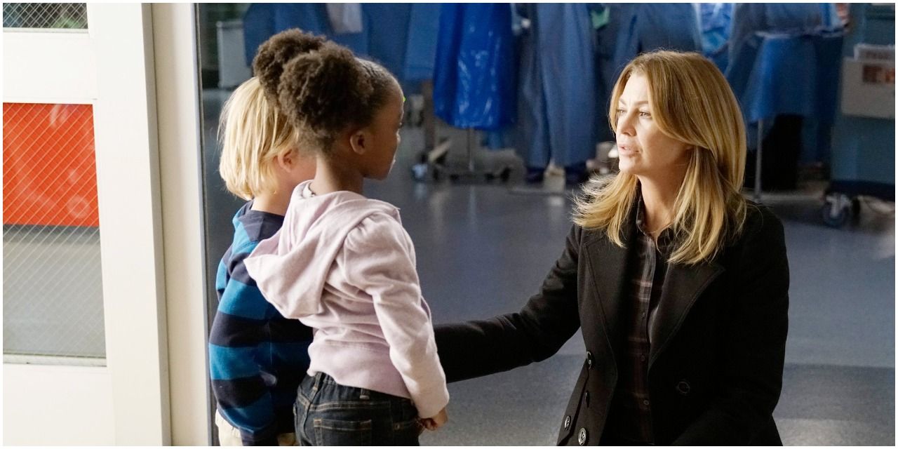 Meredith telling her kids about Derek