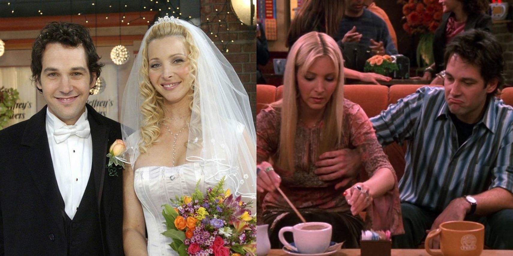 Phoebe and Mike wedding and Central Perk in Friends