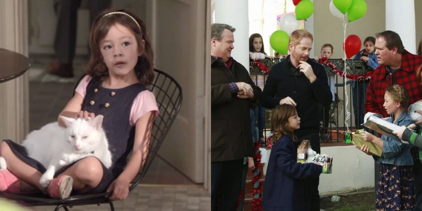 modern family lily with larry the cat and mitch cam lily featured image