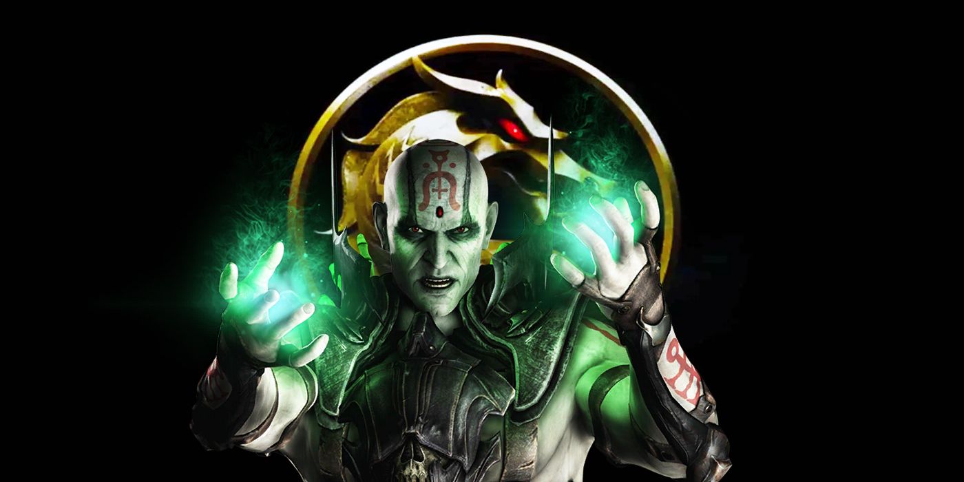 Logotipo de Mortal Kombat 2021 com Quan Chi