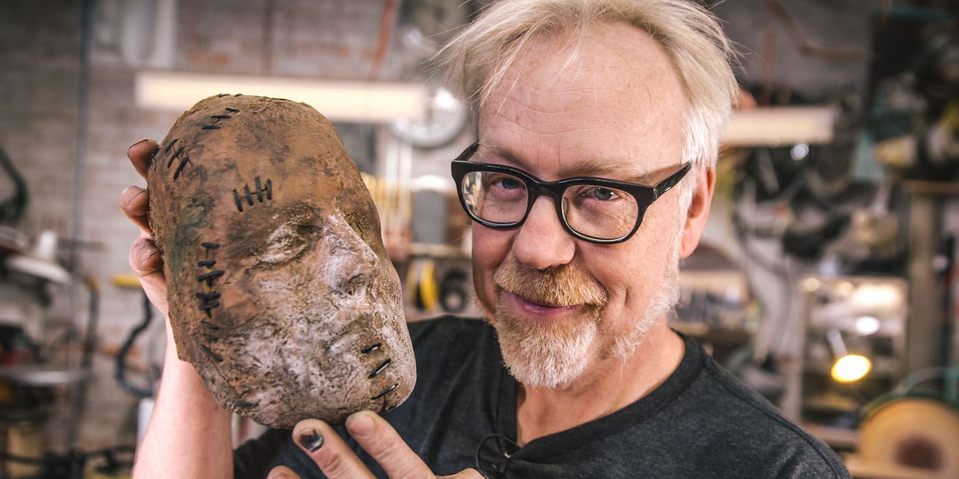 Mythbusters' Adam Savage holding a Buster Head