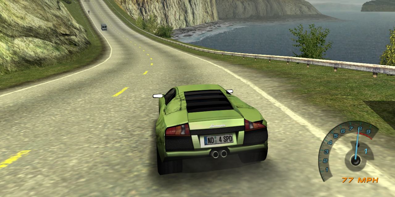 A car driving in Hot Pursuit 2