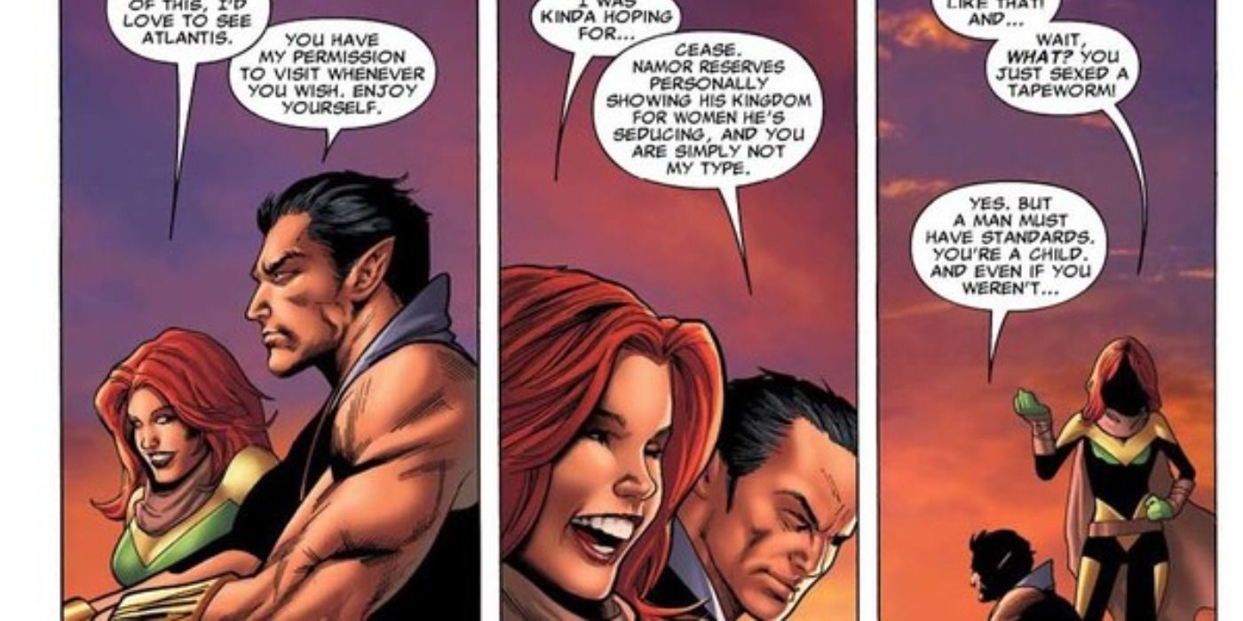 Namor And Hope Summers comic panel