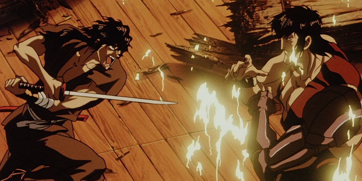 Jubei battles his arch nemesis Gemma in Ninja Scroll