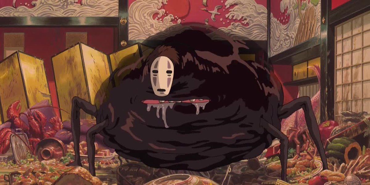 No-Face consumed by greed in Spirited Away
