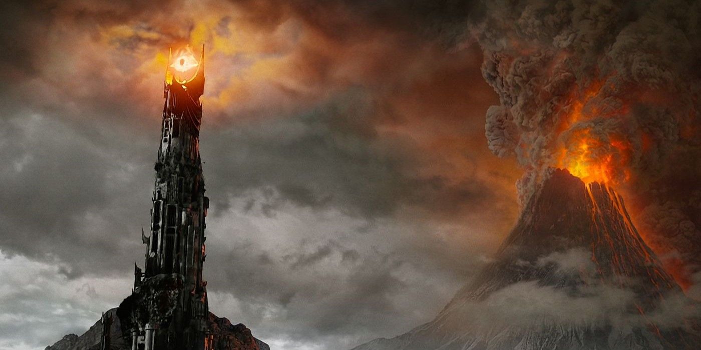 The eye and Mount Doom in Lord of the Rings 