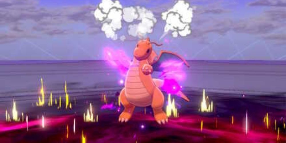 Dragonite using Outrage in battle