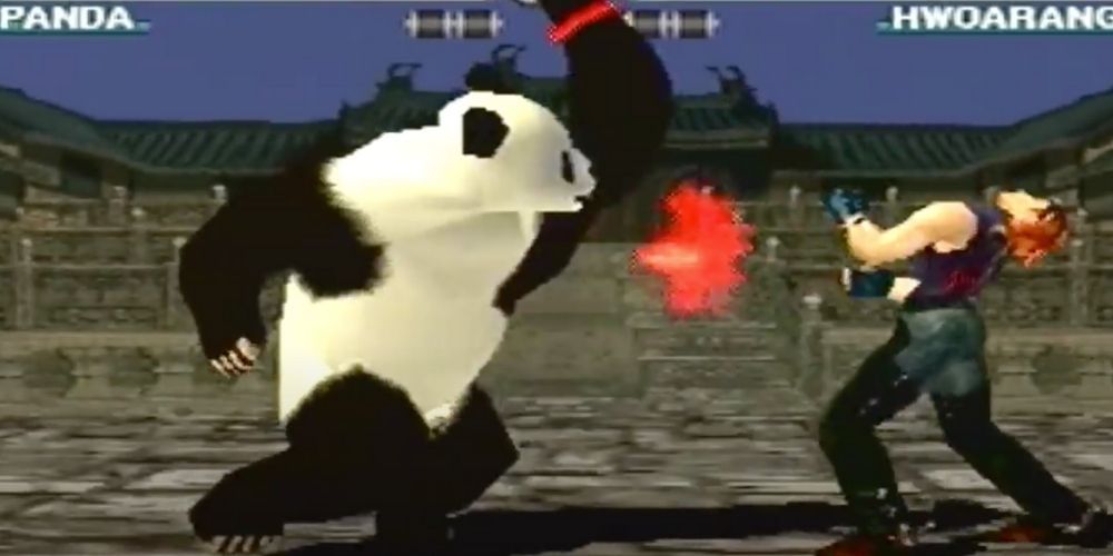 Panda attacking in Tekken 3