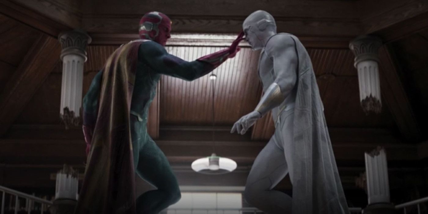 Paul Bettany as Vision versus White Vision Wandavision
