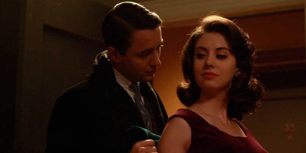 Pete and Trudy Campbell in Flight 1 season 2 Mad Men