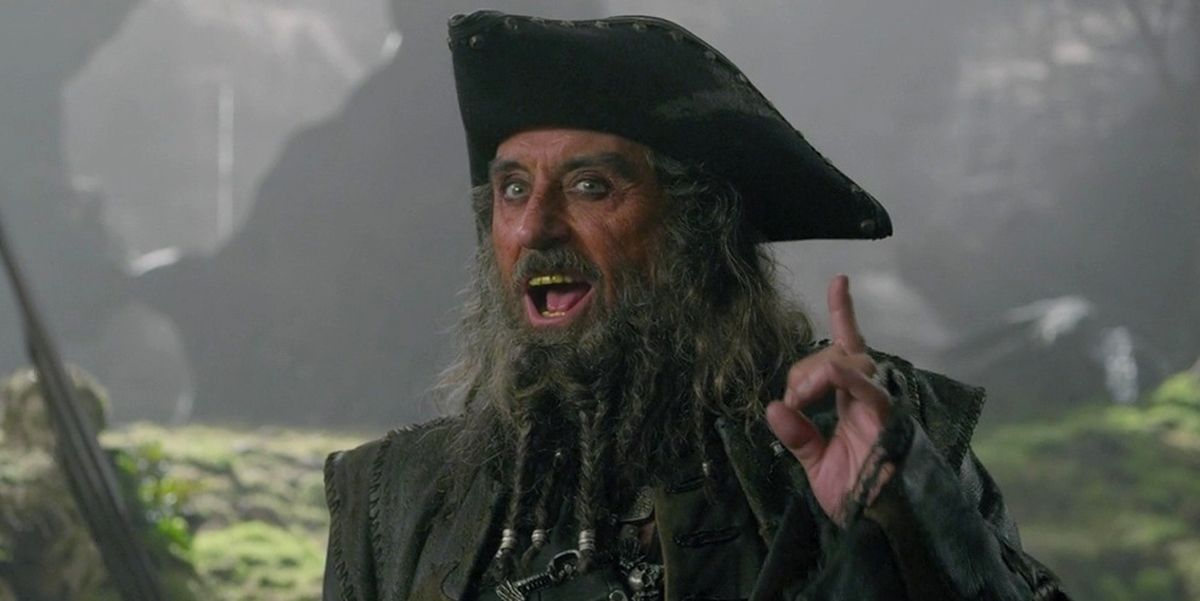 Blackbeard laughs in Pirates of the Caribbean