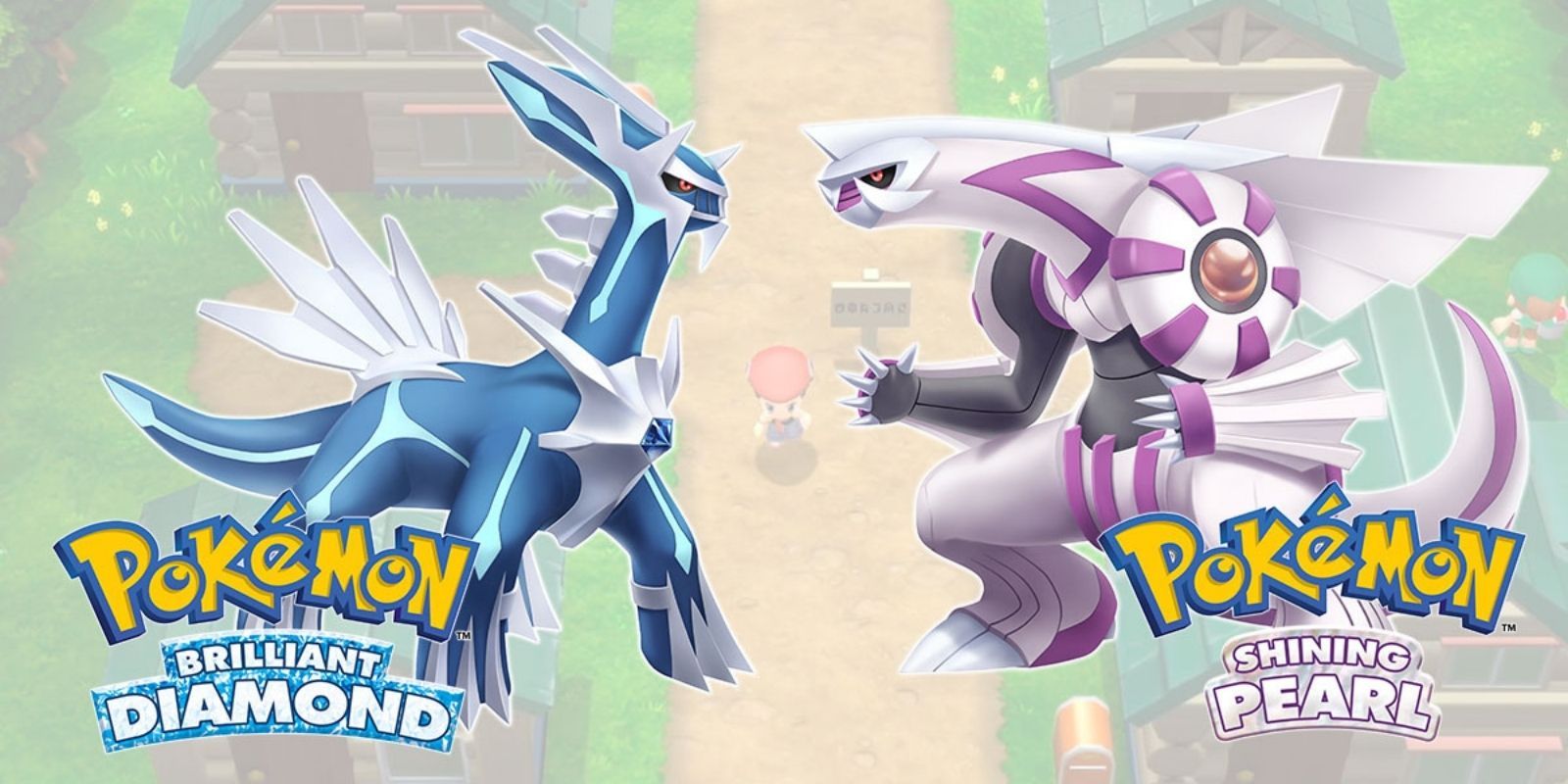 Dialga and Palkia in Pokémon Brilliant Diamond &amp; Shining Pearl