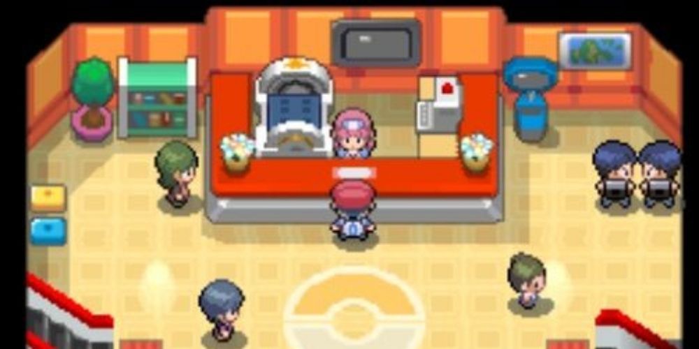 The Pokémon Center in Pokémon Diamond &amp; Pearl