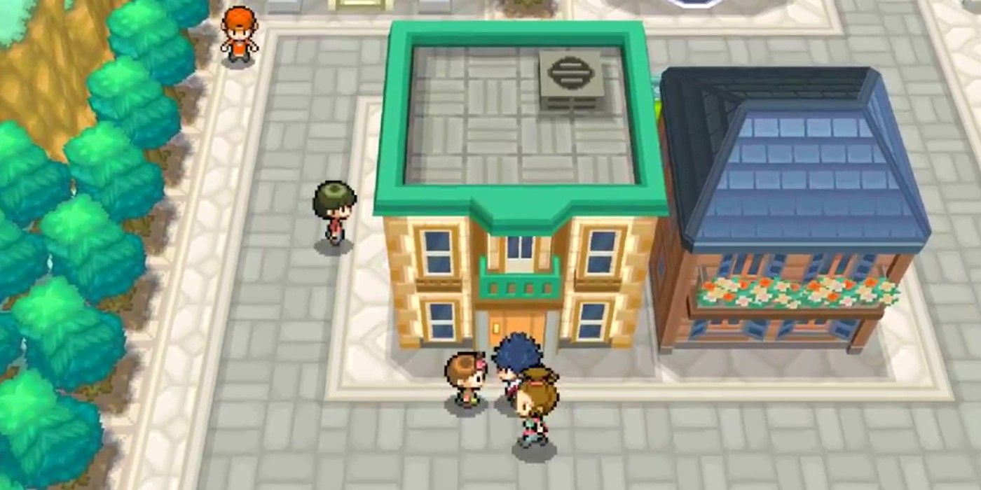 Pokemon Black Version 2 small town with a focus on the rival, Hugh.