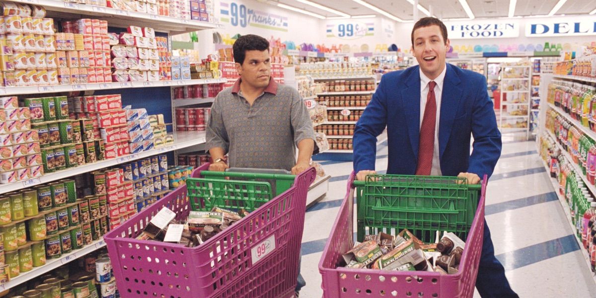 Barry shops for pudding cups in a supermarket in Punch-Drunk Love