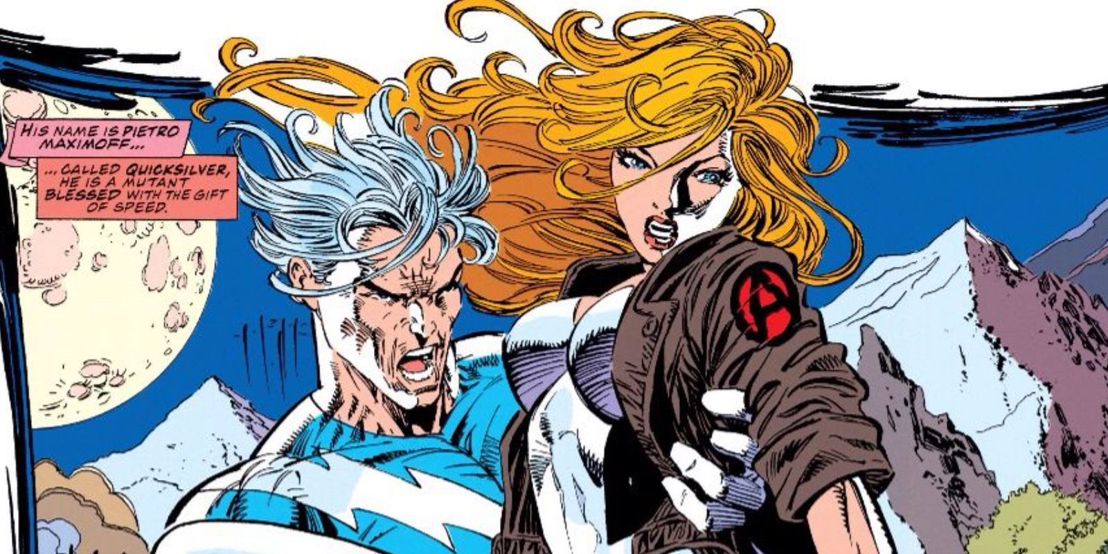 Quicksilver runs with Crystal in Marvel Comics.