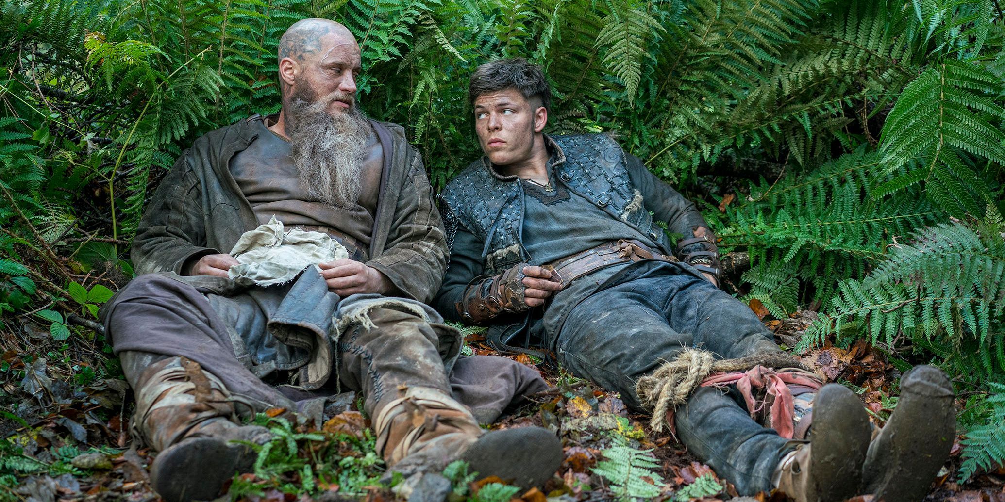 Ragnar and Ivar going to Wessex before Ragnar's execution by King Aelle in Vikings s04