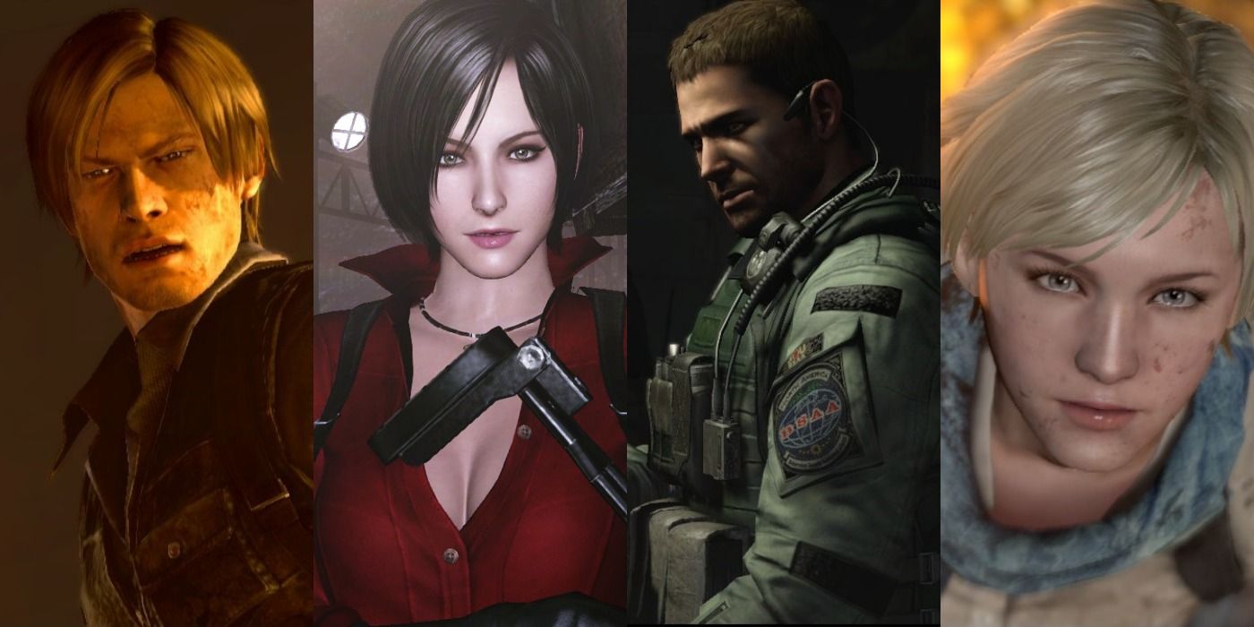 Leon, Ada, Chris, and Shelly, the four main characters