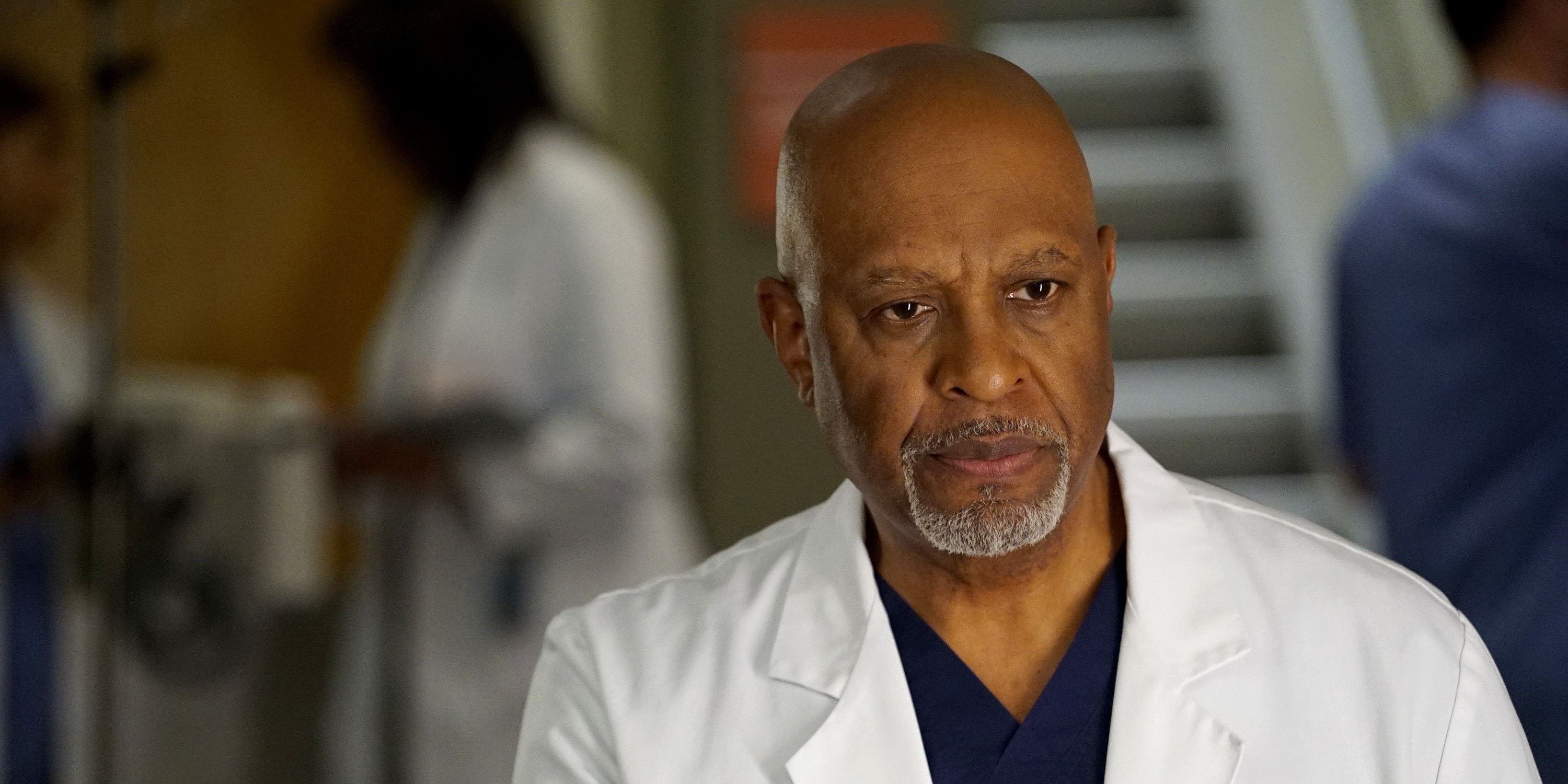 Richard Webber looking serious at the hospital in Grey's Anatomy