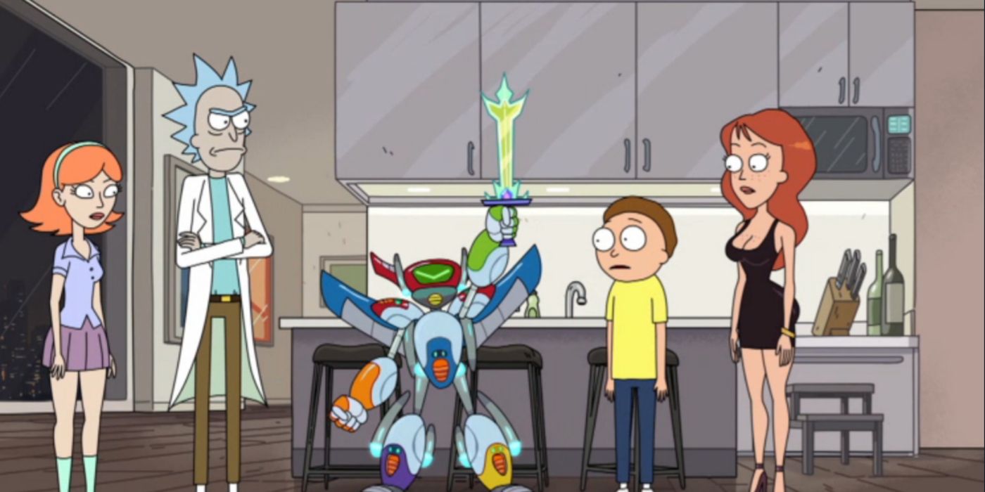 Rick and Jessica merge Morty with his toxic half in front of Jacqueline