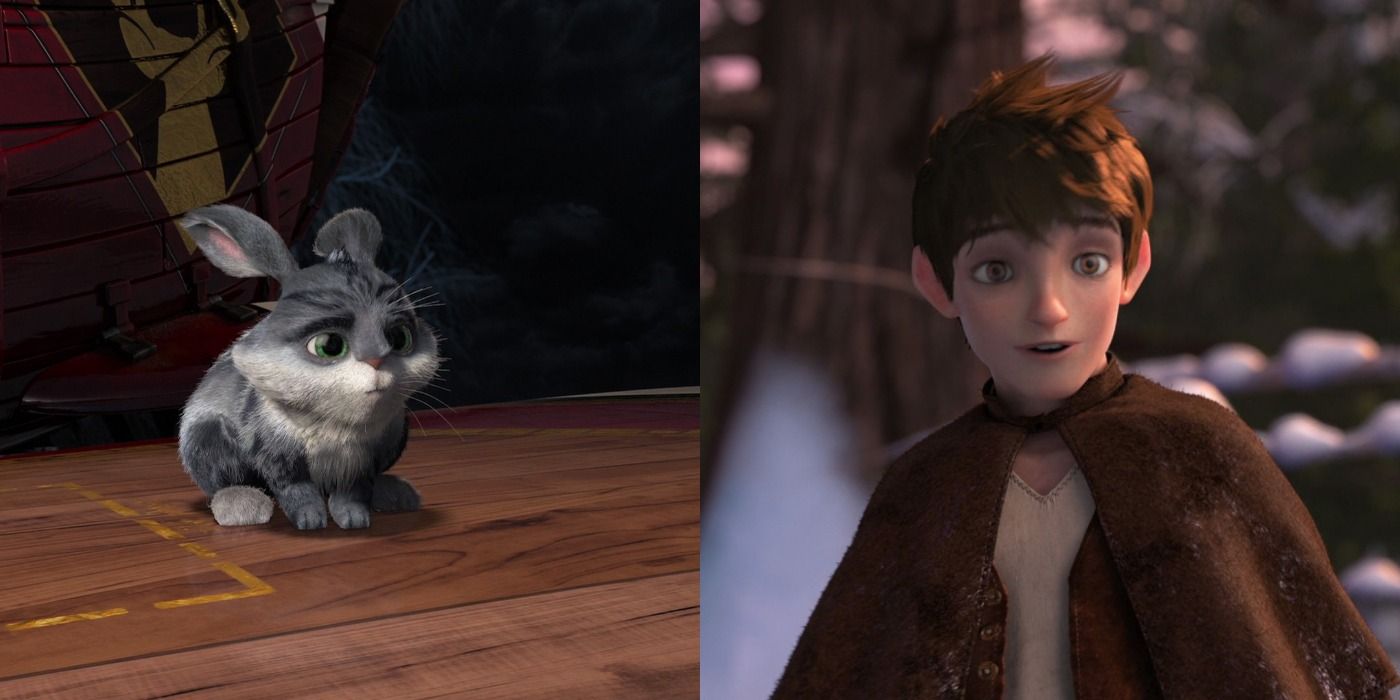 An image of the small Easter bunny and Jack Frost in Rise of the Guardians